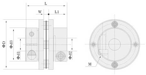 夾緊式--法蘭膜片聯軸器